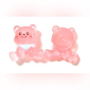 2 Teddy Bear Resin Glossy Croc Charms Jibbit Shoe Charm Disney Croc Charms